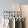 WZP Hanger Multi-Layer Hanger Home Multi-Function Wardrobe Clothes Rack,with Clip Hanger Pants Storage Shelf Non-Slip Hanger Bearing Strong/Gray/As Shown