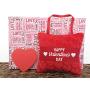 Happy Valentines Day Door Hanger Pillow Hearts Red White Repurposed Decorative Happy Valentines Day Door Hanger Pillow Hearts Red White Repurposed Decorative
