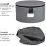 China Storage Set, Hard Shell and Stackable, for Dinnerware Storage and Transport, Protects Dishes Cups and Mugs, Felt Plate Dividers Included (Grey) China Storage Set, Hard Shell and Stackable, for Dinnerware Storage and Transport, Protects Dishes Cups and Mugs, Felt Plate Dividers Included (Grey)