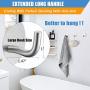 Bathroom Towel Hook 8 Pack Heavy Duty Self Adhesive Hooks Without Nails Metal Sticky Hooks for Hanging Coat Clothes Shower,Stick on Wall Door Closet Kitchen Hooks -Stainless Steel-Brushed Bathroom Towel Hook 8 Pack Heavy Duty Self Adhesive Hooks Without Nails Metal Sticky Hooks for Hanging Coat Clothes Shower,Stick on Wall Door Closet Kitchen Hooks -Stainless Steel-Brushed