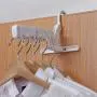TOPINCN Clothes Hanger PP Portable Folding Hanger Clothes Drying Rack Organizer with 5 Hooks Rotated 360 Degrees for Household Clothes Storage 5kg