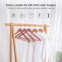 Solid Cedar Hangers 20 Pack, Sturdy Wooden Hangers with 360 Degree Swivel Hook, Smooth Surface Wood Coat Hangers with Cedar Scent for Refreshing Closet