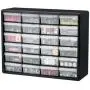 Akro-Mils 10124 24 Drawer Plastic Parts Storage Hardware and Craft Cabinet, 20-Inch x 16-Inch x 6.5-Inch, Black Akro-Mils 10124 24 Drawer Plastic Parts Storage Hardware and Craft Cabinet, 20-Inch x 16-Inch x 6.5-Inch, Black