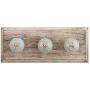 Indianshelf Handmade 1 Artistic Vintage Blue Wooden Circles Crackle Clothes Hooks Hangers/Utlility Hooks