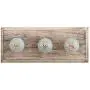 Indianshelf Handmade 1 Artistic Vintage Blue Wooden Circles Crackle Clothes Hooks Hangers/Utlility Hooks