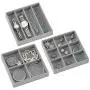 mDesign Plastic 3-Drawer Jewelry Organizer Boxes for Storage on Dresser, Vanity, Countertop - Holds Earrings, Bracelets, Necklaces, Bangles, Rings - White/Gray mDesign Plastic 3-Drawer Jewelry Organizer Boxes for Storage on Dresser, Vanity, Countertop - Holds Earrings, Bracelets, Necklaces, Bangles, Rings - White/Gray