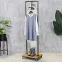 HANS CAO Industrial Heavy Duty Rolling Garment Rack with Storage Shelves, Free-Standing Clothes Hanger, Garment Display Stand, 15.7L x 15.7W x 63H HANS CAO Industrial Heavy Duty Rolling Garment Rack with Storage Shelves, Free-Standing Clothes Hanger, Garment Display Stand, 15.7L x 15.7W x 63H