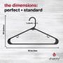 Sharpty Black Plastic Hangers, Plastic Clothes Hangers, Clothing Hangers, Durable and Slim Hangers (60, Black)