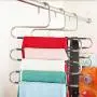 HuaQi S Shape Clothes Pants Hangers Non Slip Closet Storage Organizer Multi Space Saving Hanger for Pants Jeans Belt Tie Scarf Legging (5-Pieces) HuaQi S Shape Clothes Pants Hangers Non Slip Closet Storage Organizer Multi Space Saving Hanger for Pants Jeans Belt Tie Scarf Legging (5-Pieces)