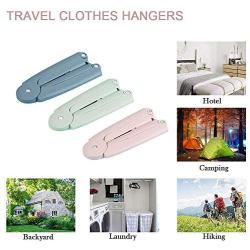 Travel Clothes Hangers - 5Pcs Anti-Slip Grooves Mini Foldable Clothes Drying Rack for Home Camping Indoor Outdoor Skirt Scarves Suits Trousers Pants Shirts Hanger Portable Windproof Easy to Carry