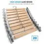 High-Grade Wooden Pants Hangers with Metal Clips 20 Pack Grip Clip Pants Hanger, Smooth Finish Solid Wood Jeans/Skirt Hanger, 360° Swivel Hook - Clip Hanger for Pant, Skirts, Slacks, Bottoms Hangers