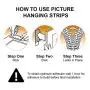 Picture Hanging Strips: Wall Hangers Without Nails, 1 in x 6 feet Roll, Clear, Damage Free Picture Hanging Roll