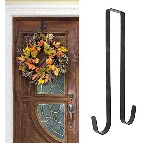 15 Inches Over The Door Metal Double Wreath Hanger Front Door Wreath Hanger Hook - Holds 2 Wreaths,2 Sided Over The Door Hanger for Clothes 15 Inches Over The Door Metal Double Wreath Hanger Front Door Wreath Hanger Hook - Holds 2 Wreaths,2 Sided Over The Door Hanger for Clothes