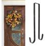 15 Inches Over The Door Metal Double Wreath Hanger Front Door Wreath Hanger Hook - Holds 2 Wreaths,2 Sided Over The Door Hanger for Clothes