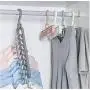 10pcs Random Color Creative 3D Space Saving Hanger, Magic Clothes Hanger 9Hole Towel Hook Closet Organizer Storage Rack 10pcs Random Color Creative 3D Space Saving Hanger, Magic Clothes Hanger 9Hole Towel Hook Closet Organizer Storage Rack