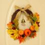 Halloween Wreath Pumpkin Harvest Silk Fall Front Door Wreath Beautiful White Gift Boxes Included Fall Wreath For Front Door With Autumn Harvest Maple Leaf And Berries Fall Door Wreath,Wreath Hanger