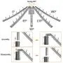 Bosszi 2-Pack Wall Mounted Folding Clothes Hanger Rack, Stainless Steel Clothes Hooks with Swing Arm Holder Space Saving Clothing Hanging System Closet Storage Organizer Heavy Duty Drying Rack