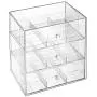 mDesign Plastic Kitchen Pantry, Cabinet, Countertop Organizer Storage Station with 3 Drawers for Coffee, Tea, Sugar Packets, Sweeteners, Creamers, Drink Pods, Packets - 27 Sections - Clear mDesign Plastic Kitchen Pantry, Cabinet, Countertop Organizer Storage Station with 3 Drawers for Coffee, Tea, Sugar Packets, Sweeteners, Creamers, Drink Pods, Packets - 27 Sections - Clear