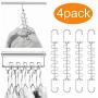 4PCS Magic Cloth Hanger Hangers Rack Hooks Metal Closet Organizer for Home Save Space