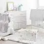 Sweet Jojo Designs Blush Pink, Gold and Grey Star and Moon Girl Baby Nursery or Kids Room Small Fabric Toy Bin Storage Boxes Chest for Celestial Collection