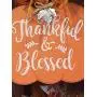 Thankful And Blessed Thanksgiving Wreath DecoMesh Brown Orange Gold FREE SHIPPING Free Wreath Hanger Included
