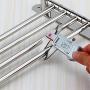 WEBI Swivel Towel Bar - 2 Packs,4-Arm,Stainless Steel Space Saving- Swing Out Towel Rack Hanger Holder,Wall Mount,Polished Finish/Chromed