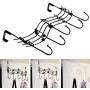yodaliy Door Hanger Hook, Door Back Metal Music Note Over Door 5 Hooks Coat Clothes Storage Rack Wall Hanger Kitchen Bathroom Organizer(White,White)