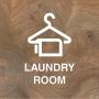 iCandy Products Inc Laundry Room, Cloth Hanger Hotel Business Office Building Sign 12x12 Inches, Elm Burl, Plastic