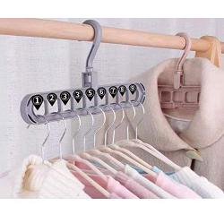 Multi-Port Support Circle Clothes Hanger Hangers Storage RackClothes Hanger Clothes Drying Racks Multifunction Plastic Scarf White