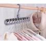 Multi-Port Support Circle Clothes Hanger Hangers Storage RackClothes Hanger Clothes Drying Racks Multifunction Plastic Scarf White