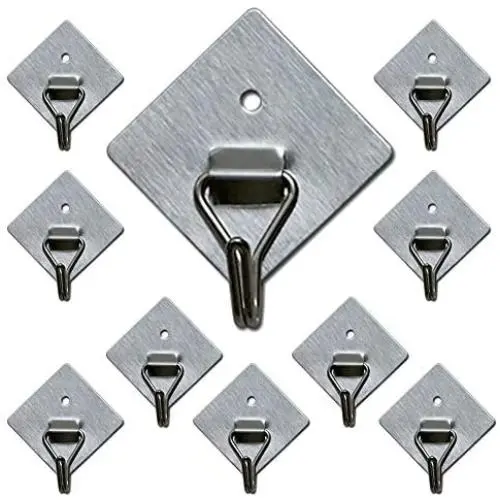 Cenland Self Adhesive Hooks 30lb(Max) Utility Wall Hooks with Holes and Screws,Waterproof and Oilproof,Bathroom Kitchen Heavy Duty Reusable Seamless Hooks(10PCS) Cenland Self Adhesive Hooks 30lb(Max) Utility Wall Hooks with Holes and Screws,Waterproof and Oilproof,Bathroom Kitchen Heavy Duty Reusable Seamless Hooks(10PCS)