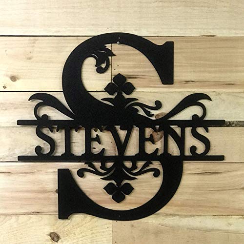 Regal Split Letter Monogram, Customized Door Hanger Monogram, Split Letter Monogram