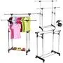 Bonusstella Rack Clothes Portable Garment Hanger Organizer Closet Adjustable Storage Wardrobe Rolling Duty Heavy Rail Shelves Double Shelf Bonusstella Rack Clothes Portable Garment Hanger Organizer Closet Adjustable Storage Wardrobe Rolling Duty Heavy Rail Shelves Double Shelf