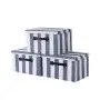 Storage Bins Decorative Storage Boxes Organizer Bins with Lids Handles for Home Fabric Bins Memory Boxes with Lid Empty Gift Basket for Toys(14.5 x 10 x 8.3 Inch,3-Pack)