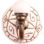 Indianshelf Handmade 1 Artistic Vintage Brown Ceramic Etched Key Hooks Holders/Heavy Duty Hooks for Garage