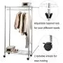 STORAGE MANIAC Heavy Duty Rolling Garment Rack Clothes Hangers with Lockable Wheels, Chrome STORAGE MANIAC Heavy Duty Rolling Garment Rack Clothes Hangers with Lockable Wheels, Chrome