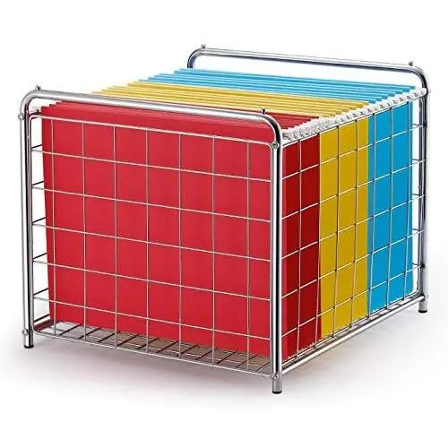 Simple Trending Desk Hanging File Boxes Storage Bin Organizer - Letter/Legal Office Hanging File Folder Holder, Chrome Simple Trending Desk Hanging File Boxes Storage Bin Organizer - Letter/Legal Office Hanging File Folder Holder, Chrome