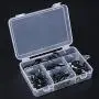 Glarks 100-Pieces 6 Sizes Black Vinyl Coated Cup Hooks Screw-in Ceiling Hooks Screw Hooks Mug Hooks Hangers Assortment Kit for Home and Office Use