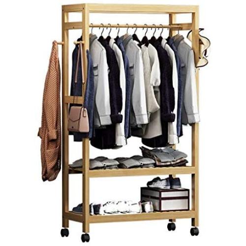 AIDELAI Coat Rack Coat Rack Wood Coat Rack Floor Simple Hanger Bedroom Living Room Wooden Clothes Rack Childrens Storage Rack (Size : 69cm)