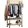 AIDELAI Coat Rack Coat Rack Wood Coat Rack Floor Simple Hanger Bedroom Living Room Wooden Clothes Rack Childrens Storage Rack (Size : 69cm)