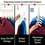 Wonder Hanger Max Velvet Hanger Combo, 5 Hanging Closet Organizers w/ 25 Velvet Hangers - White