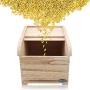 Rice Storage Bin, Paulownia Wood Shuttered Cereals Storage Container Great for Cereals Rice Kitchen Storage Boxes with Cover 10Kg(#01)