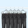 Wonck Grey Velvet Clips 40 Pack, Pants Hangers Velvet Clips for Velvet Hanger, Strong Finger Clips Perfect for Thin Velvet Hangers