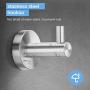 JOUBU Towel Hook Brushed Nickel,Contains a Round Utility Towel Hook,A Double Prong Coat Hook,A Single Prong Robe Hook for Bathroom Toilet Kitchen Garage Home Storage Clothes Hanger,Wall Mounted 3-PACK