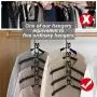 YiSeyruo Clothes Hangers Space Saving: 5 in 1 Multi Layer Eva Sponge Non Slip Heavy Duty Clothes Hangers Closet Organizers and Storage for Suit Coat Skirt T-Shirt Pants