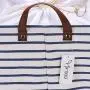 Hinwo 31L Large Capacity Storage Basket Canvas Fabric Storage Bin Collapsible Storage Boxes with PU Leather Handles and Drawstring Closure, 16.5 by 11.8 inches, Navy Blue Stripe Hinwo 31L Large Capacity Storage Basket Canvas Fabric Storage Bin Collapsible Storage Boxes with PU Leather Handles and Drawstring Closure, 16.5 by 11.8 inches, Navy Blue Stripe