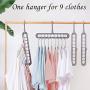 Makife Space Saving Hangers 10 Pack Multi-Purpose Plastic Magic Hangers Closet Clothes Organizer Wardrobe Gray