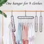 Makife Space Saving Hangers 10 Pack Multi-Purpose Plastic Magic Hangers Closet Clothes Organizer Wardrobe Gray