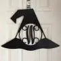 Monogram Witch Hat Door Hanger - Witch Hat Wreath - Halloween Door Hanger - Witch Hat Initial Wreath - Fall Door Hanger - Halloween Decor Monogram Witch Hat Door Hanger - Witch Hat Wreath - Halloween Door Hanger - Witch Hat Initial Wreath - Fall Door Hanger - Halloween Decor