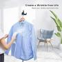 Travel Steamer for Clothes, 120V Handheld Garment Steamer, Powerful 25s Fast Heat-up, 360°Leak-Proof No Spitting, 12Mins Continuous Steam, Auto-Off, Fabric Wrinkles Remover for Home Hotel Travel